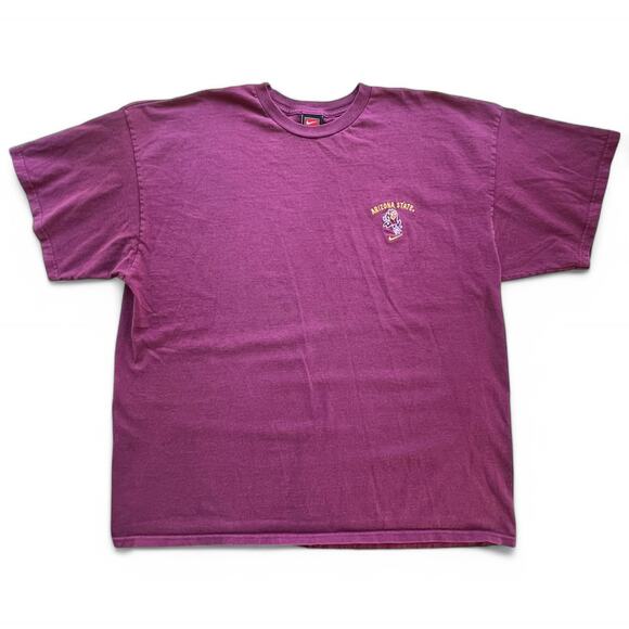 Vintage Nike Arizona State University Sun Devils College T Shirt Swoosh School - Picture 1 of 8